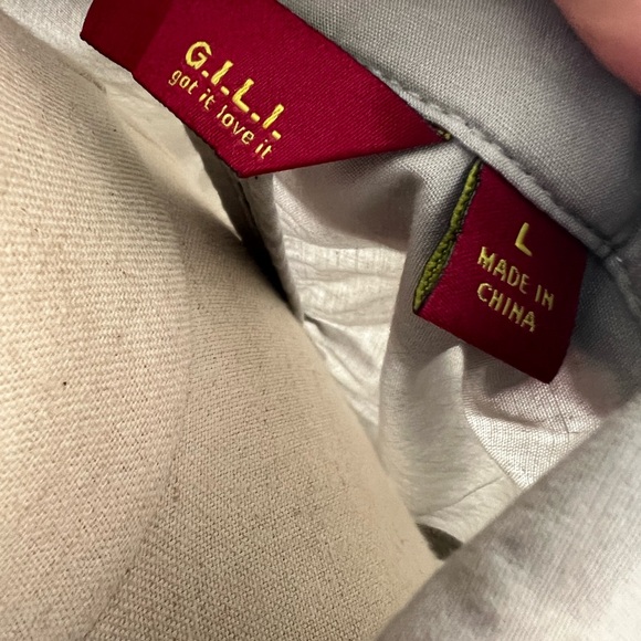 G.I.L.I Women's Gray Lightweight Front Tie Jacket Large - Picture 3 of 9